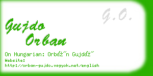 gujdo orban business card